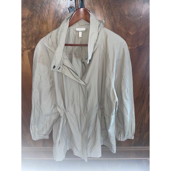 EILEEN FISHER Hidden Hood Jacket *Beige Color - Picture 2 of 8